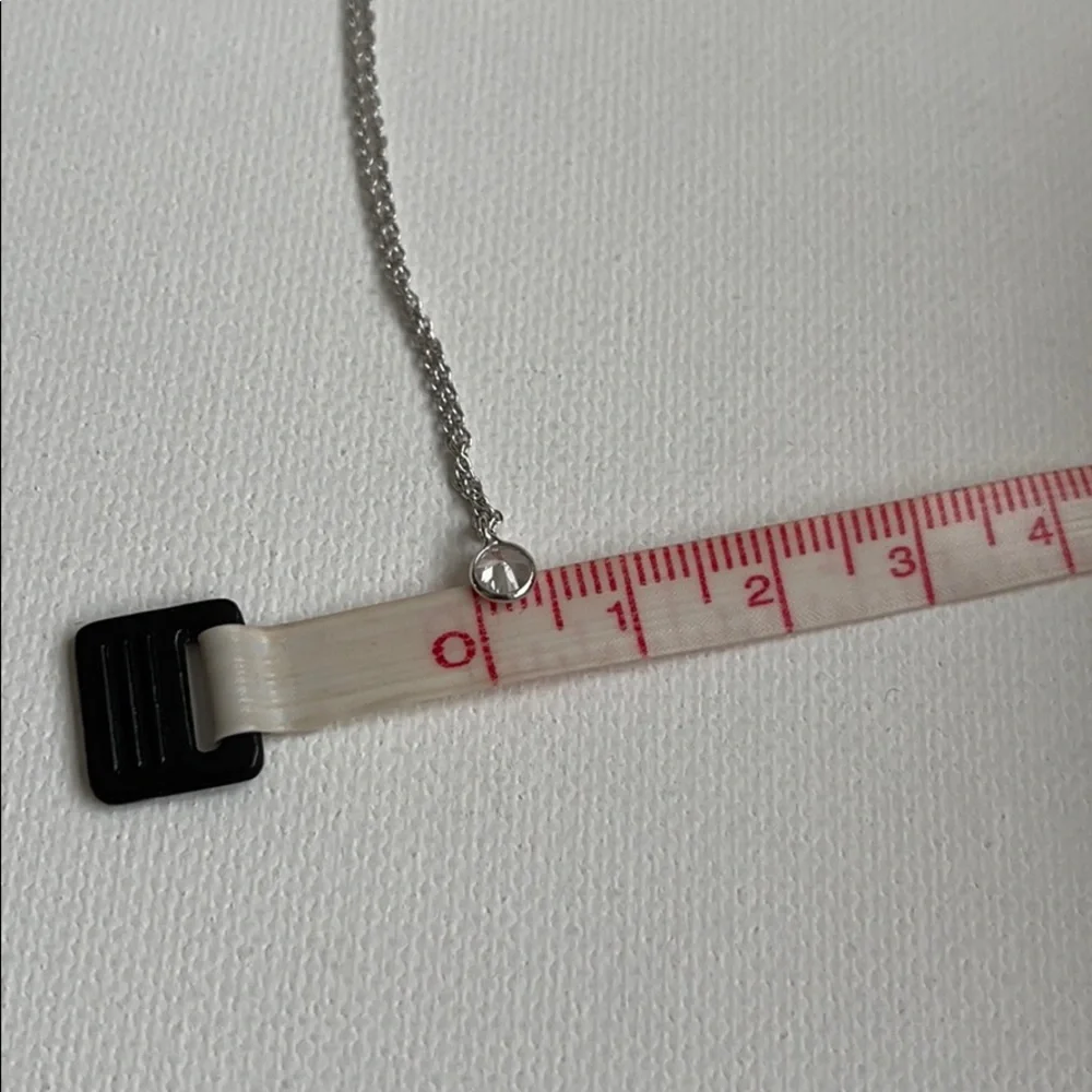 Dainty Sterling Forever Silver & Cubic Zirconia Necklace - Picture 7 of 9